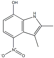2,3-dimethyl-4-nitro-1H-indol-7-ol 구조식 이미지