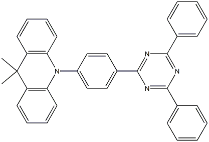9,10-Dihydro-9,9-dimethyl-10-(4-(4,6-diphenyl-1,3,5-triazin-2-yl)phenyl)acridine Structure