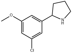 2-(3-CHLORO-5-METHOXYPHENYL)PYRROLIDINE Structure