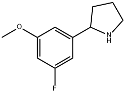 2-(3-FLUORO-5-METHOXYPHENYL)PYRROLIDINE Structure