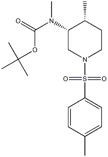 tert-butyl methyl((3R,4R)-4-methyl-1-tosylpiperidin-3-yl)carbamate 구조식 이미지