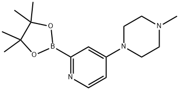 1-methyl-4-(2-(4,4,5,5-tetramethyl-1,3,2-dioxaborolan-2-yl)pyridin-4-yl)piperazine 구조식 이미지