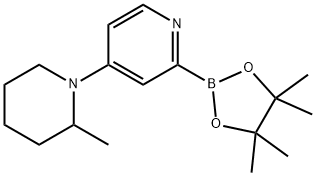 4-(2-methylpiperidin-1-yl)-2-(4,4,5,5-tetramethyl-1,3,2-dioxaborolan-2-yl)pyridine 구조식 이미지
