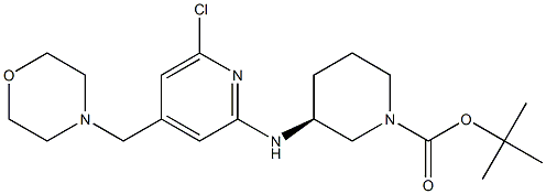 tert-butyl(s)-3-((6-chloro-4-(morpholinomethyl)pyridin-2-yl)amino)piperidine-1-carboxylate Structure