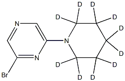 2-Bromo-6-(piperidino-d10)-pyrazine 구조식 이미지