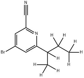 4-Bromo-2-(sec-butyl-d9)-6-cyanopyridine Structure