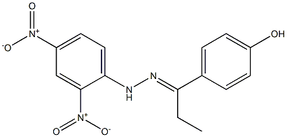 4-[N-(2,4-dinitrophenyl)propanehydrazonoyl]phenol 구조식 이미지