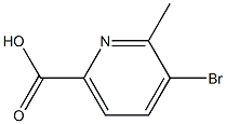2-Methyl-3-bromo-6-pyridinecarboxylic acid Structure