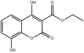 Ethyl 4,8-dihydroxy-2-oxo-2H-chromene-3-carboxylate 구조식 이미지