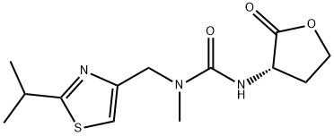 3-methyl-1-[(3S)-2-oxooxolan-3-yl]-3-{[2-(propan-2-yl)-1,3-thiazol-4-yl]methyl}urea 구조식 이미지