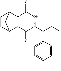 3-((1-(p-tolyl)propyl)carbamoyl)bicyclo[2.2.1]hept-5-ene-2-carboxylic acid Structure