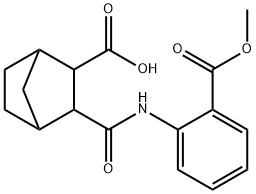 3-((2-(methoxycarbonyl)phenyl)carbamoyl)bicyclo[2.2.1]heptane-2-carboxylic acid Structure