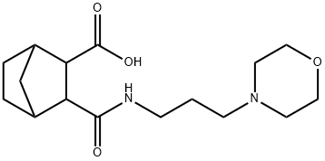 3-((3-morpholinopropyl)carbamoyl)bicyclo[2.2.1]heptane-2-carboxylic acid 구조식 이미지