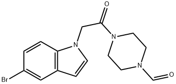 4-[(5-bromo-1H-indol-1-yl)acetyl]piperazine-1-carbaldehyde Structure