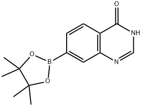 7-(Tetramethyl-1,3,2-dioxaborolan-2-yl)-1H-quinazolin-4-one 구조식 이미지