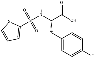 3-(4-fluorophenyl)-2-(thiophene-2-sulfonamido)propanoic acid 구조식 이미지