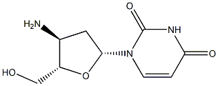 3'--Amino-2',3'-dideoxyuridine 구조식 이미지