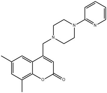 6,8-dimethyl-4-{[4-(pyridin-2-yl)piperazin-1-yl]methyl}-2H-chromen-2-one Structure