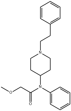 2-Methoxy-N-(1-phenethylpiperidin-4-yl)-N-phenylacetamide 구조식 이미지