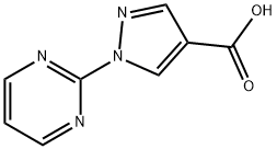 1-(2-pyrimidinyl)-1H-Pyrazole-4-carboxylic acid 구조식 이미지