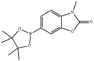 3-Methyl-6-(4,4,5,5-tetramethyl-1,3,2-dioxaborolan-2-yl)benzo[d]oxazol-2(3H)-one 구조식 이미지