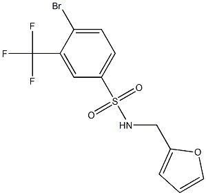 N-(Furan-2-ylmethyl) 4-bromo-3-trifluoromethylbenzenesulfonamide 구조식 이미지