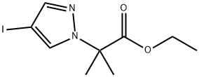 2-(4-iodo-pyrazol-1-yl)-2-methyl-propionic acid ethyl ester Structure