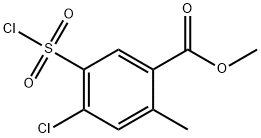 4-Chloro-5-chlorosulfonyl-2-methyl-benzoic acid methyl ester Structure