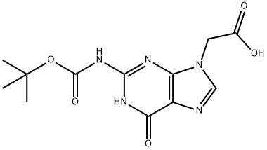 N2-Boc-guanine-9-acetic acid 구조식 이미지