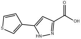 5-(3-thienyl)-1H-Pyrazole-3-Carbocylic acid 구조식 이미지
