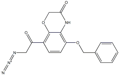 8-(2-azidoacetyl)-5-(benzyloxy)-2H-benzo[b][1,4]oxazin-3(4H)-one 구조식 이미지