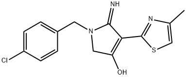 1-(4-chlorobenzyl)-5-imino-4-(4-methylthiazol-2-yl)-2,5-dihydro-1H-pyrrol-3-ol 구조식 이미지