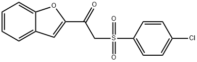 1-(1-benzofuran-2-yl)-2-[(4-chlorophenyl)sulfonyl]ethanone 구조식 이미지