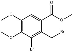 Methyl 3-bromo-2-(bromomethyl)-4,5-dimethoxybenzoate Structure