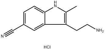 3-(2-Aminoethyl)-2-methyl-1H-indole-5-carbonitrile hydrochloride Structure