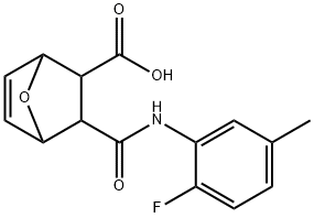 3-((2-fluoro-5-methylphenyl)carbamoyl)-7-oxabicyclo[2.2.1]hept-5-ene-2-carboxylic acid Structure