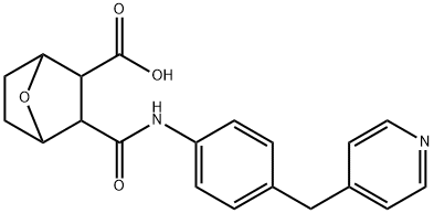 3-((4-(pyridin-4-ylmethyl)phenyl)carbamoyl)-7-oxabicyclo[2.2.1]heptane-2-carboxylic acid 구조식 이미지