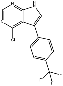 4-Chloro-5-(4-(trifluoromethyl)phenyl)-7H-pyrrolo[2,3-d]pyrimidine Structure