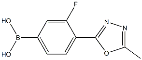 3-Fluoro-4-(5-methyl-1,3,4-oxadiazol-2-yl)-phenylboronic acid Structure