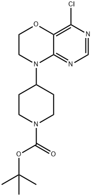 tert-butyl 4-(4-chloro-6H-pyrimido[5,4-b][1,4]oxazin-8(7H)-yl)piperidine-1-carboxylate Structure