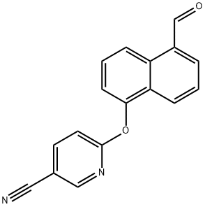 6-((5-Formylnaphthalen-1-yl)oxy)nicotinonitrile 구조식 이미지