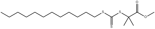 Methyl 2-(dodecylthiocarbonothioylthio)-2-methylpropionate
		
	 Structure