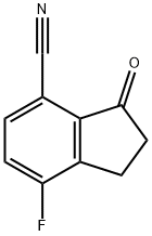 7-FLUORO-3-OXO-2,3-DIHYDRO-1H-INDENE-4-CARBONITRILE Structure