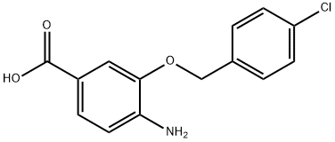 4-Amino-3-((4-chlorobenzyl)oxy)benzoic acid Structure
