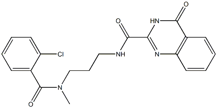 N-(3-{[(2-chlorophenyl)carbonyl](methyl)amino}propyl)-4-hydroxyquinazoline-2-carboxamide 구조식 이미지