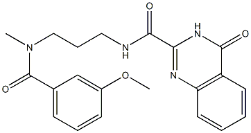 4-hydroxy-N-(3-{[(3-methoxyphenyl)carbonyl](methyl)amino}propyl)quinazoline-2-carboxamide Structure