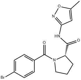 1-[(4-bromophenyl)carbonyl]-N-(5-methyl-1,2-oxazol-3-yl)-L-prolinamide Structure