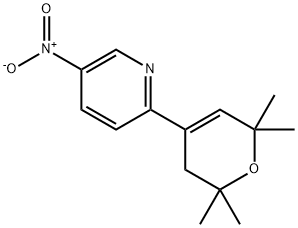 5-nitro-2-(2,2,6,6-tetramethyl-3,6-dihydro-2H-pyran-4-yl)-pyridine 구조식 이미지