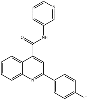 2-(4-fluorophenyl)-N-(pyridin-3-yl)quinoline-4-carboxamide 구조식 이미지