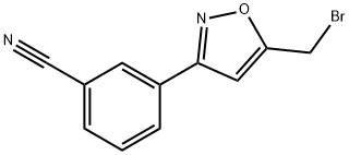 3-[5-(Bromomethyl)-3-isoxazolyl]benzonitrile 구조식 이미지